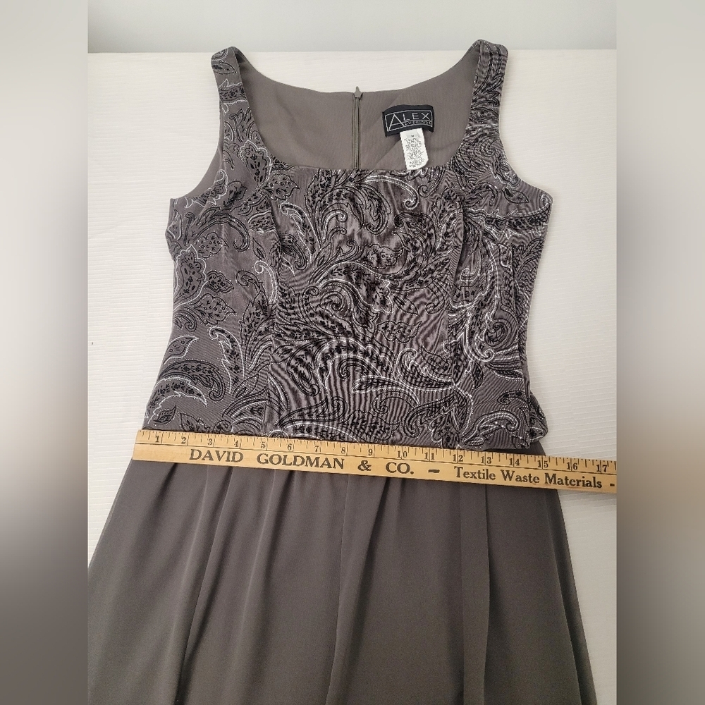 Alex Evenings Modest Glitter Mother of the Bride Groom Formal Dress sz 8 20978 - Picture 7 of 9